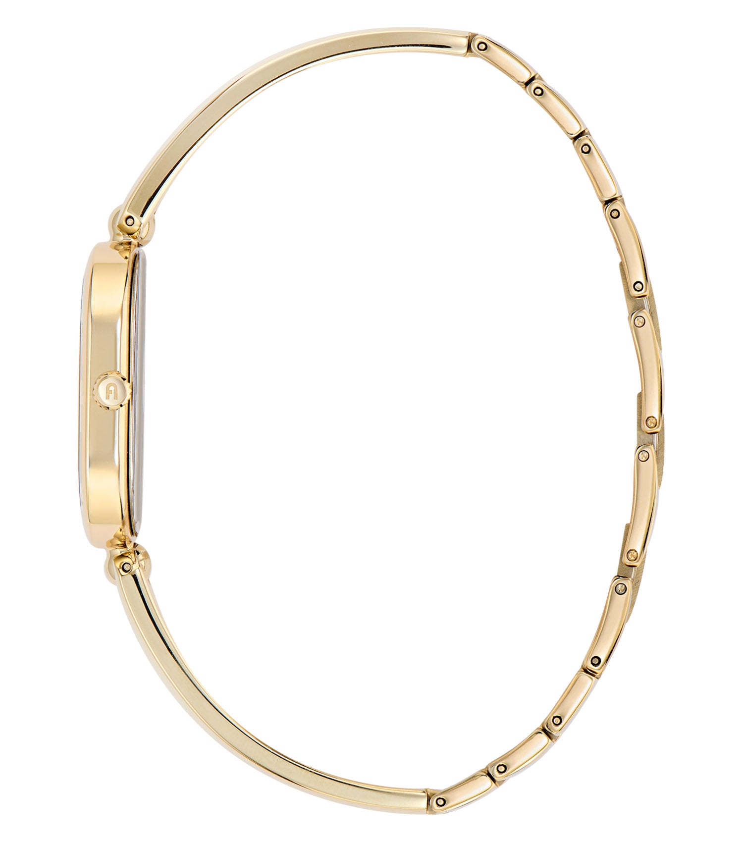 Yellow Gold case  Yellow Gold bangle White Panna enamel  White dial