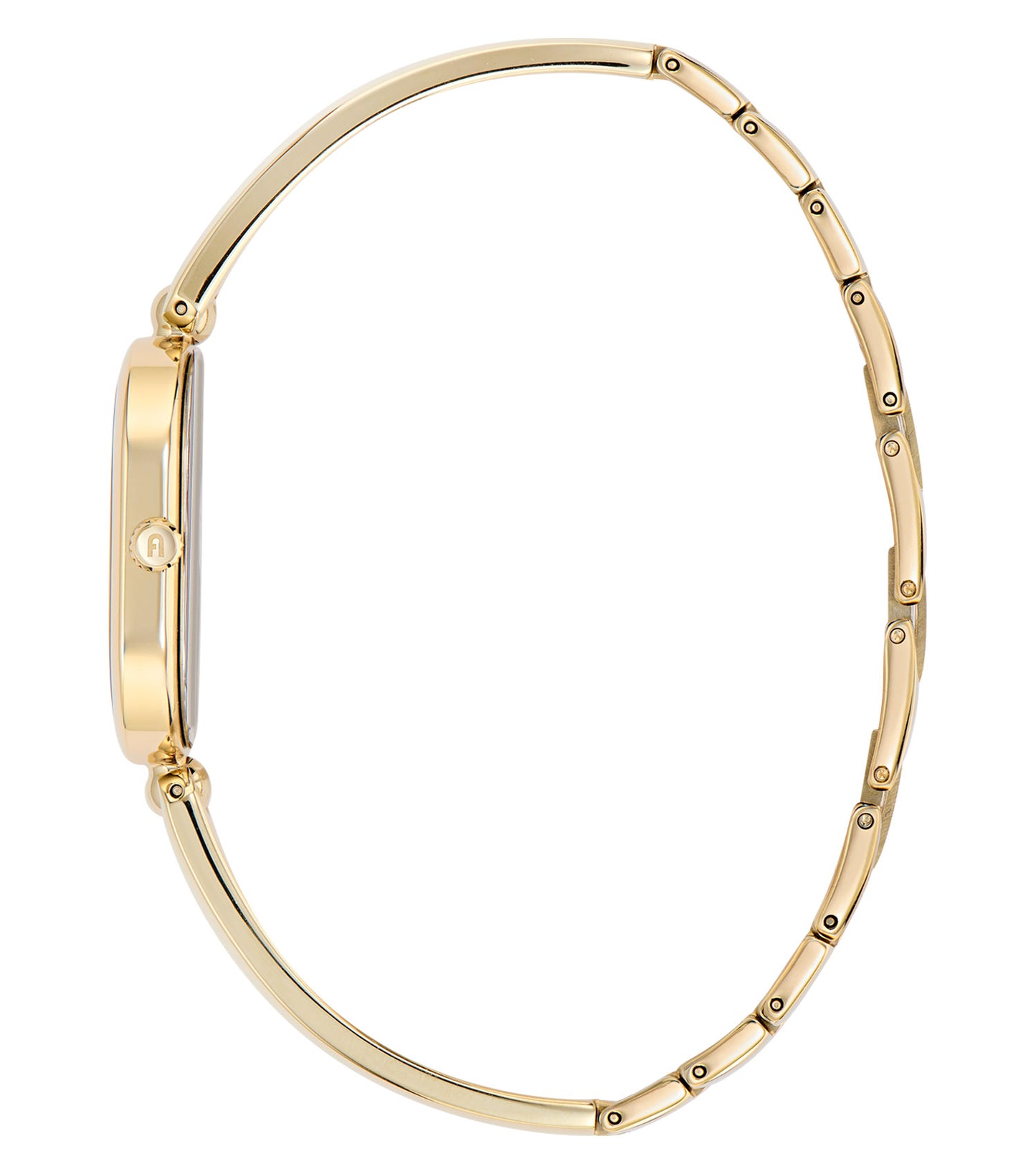 Yellow Gold case  Yellow Gold bangle White Panna enamel  White dial