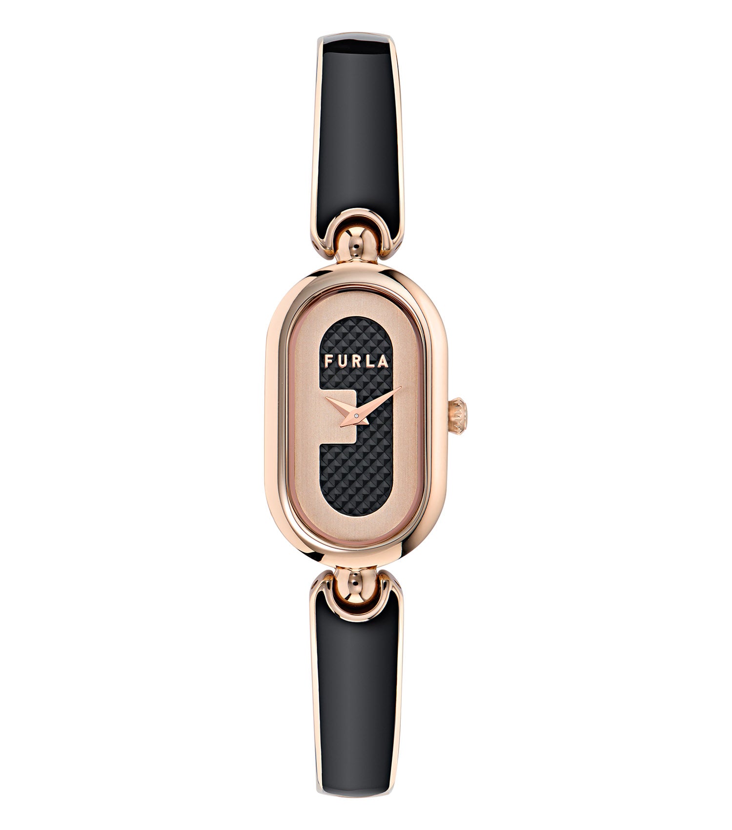 Rose Gold case  Rose Gold bangle Black enamel  Black dial