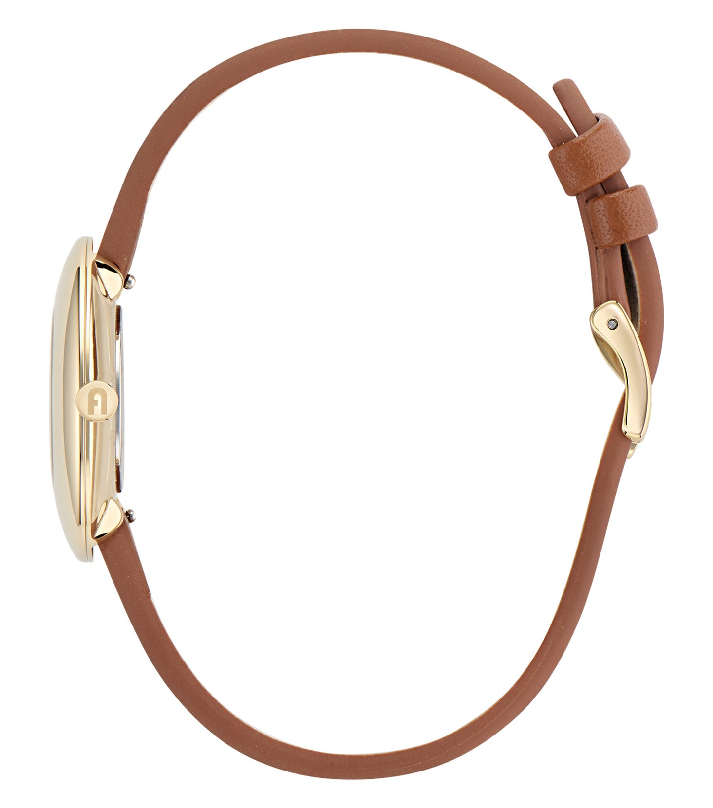Yellow Gold case  Cognac leather strap  Champagne dial