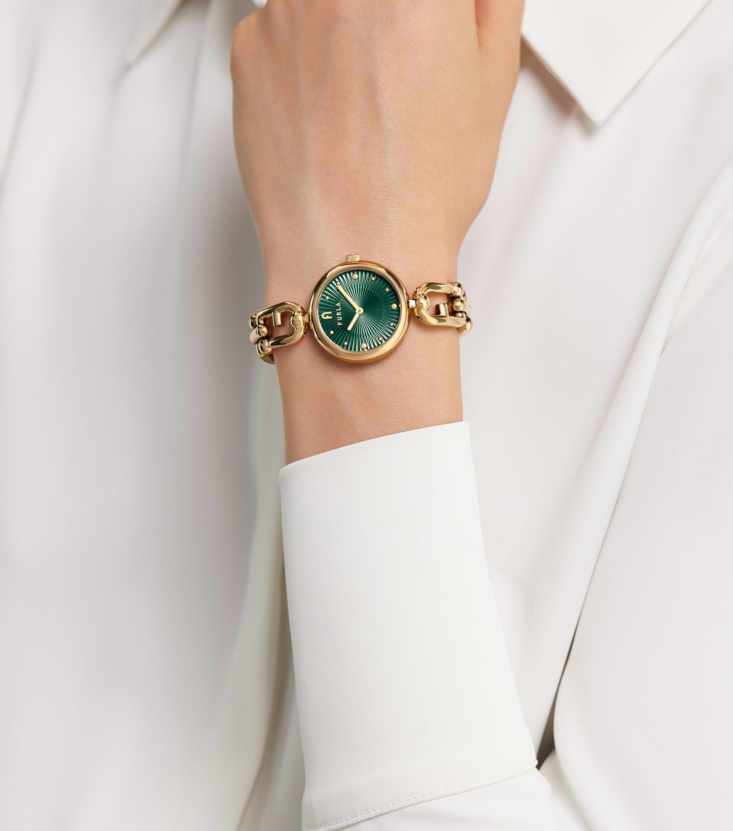 Yellow Gold case & bracelet  Green dial