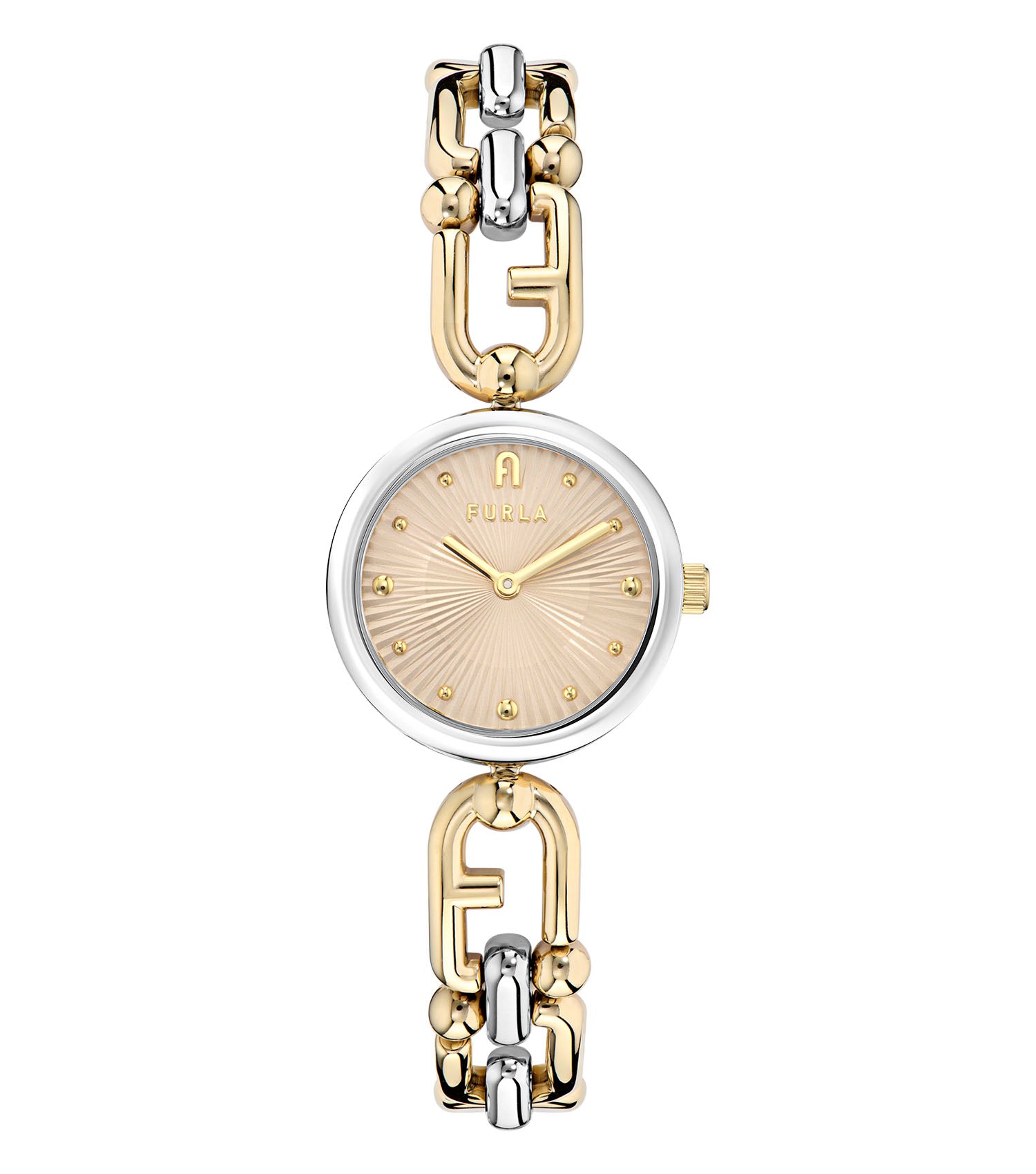 Yellow Gold & Silver case  Yellow Gold & Silver bracelet  Champagne dial