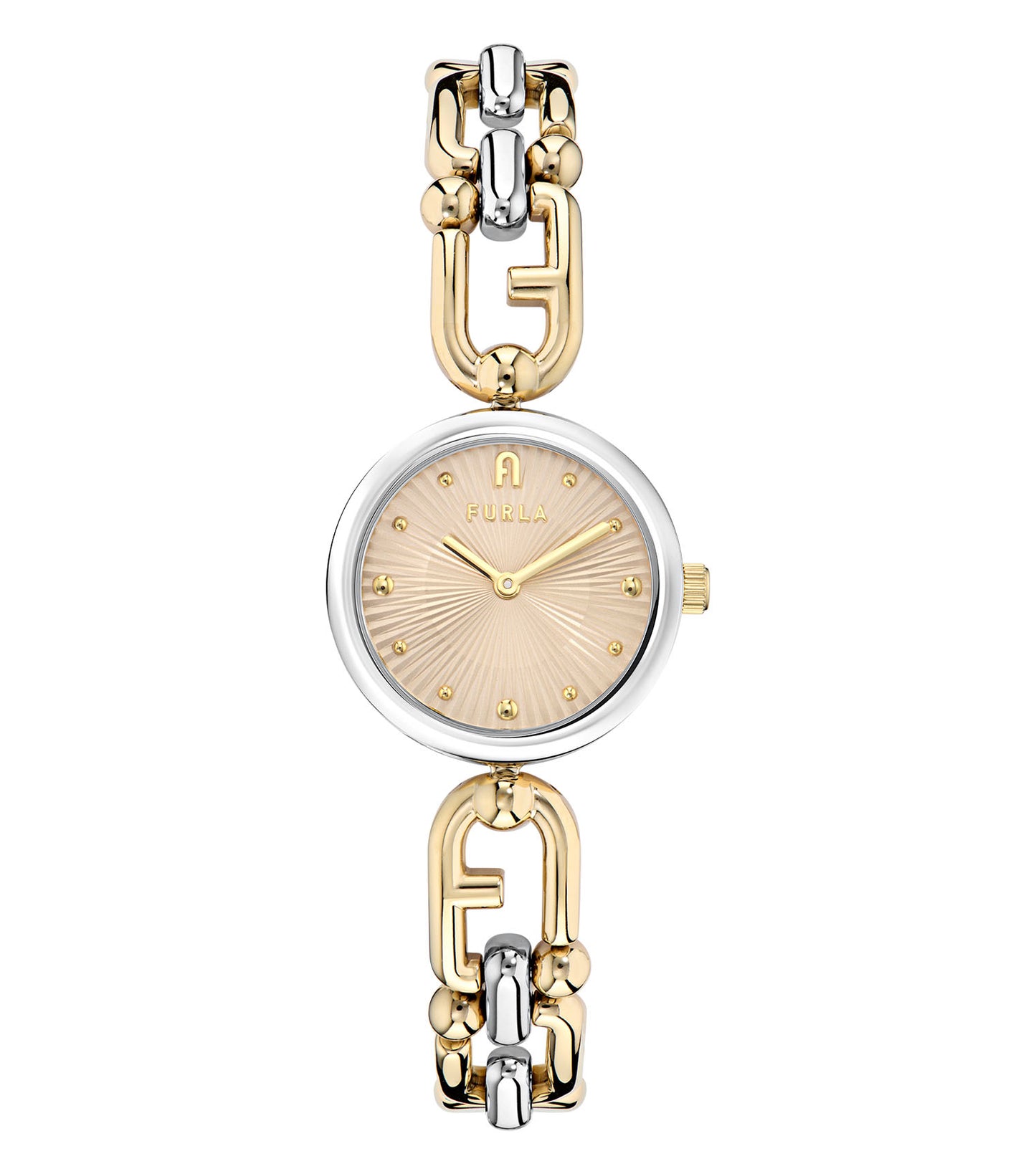 Yellow Gold & Silver case  Yellow Gold & Silver bracelet  Champagne dial