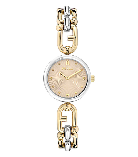 Yellow Gold & Silver case  Yellow Gold & Silver bracelet  Champagne dial