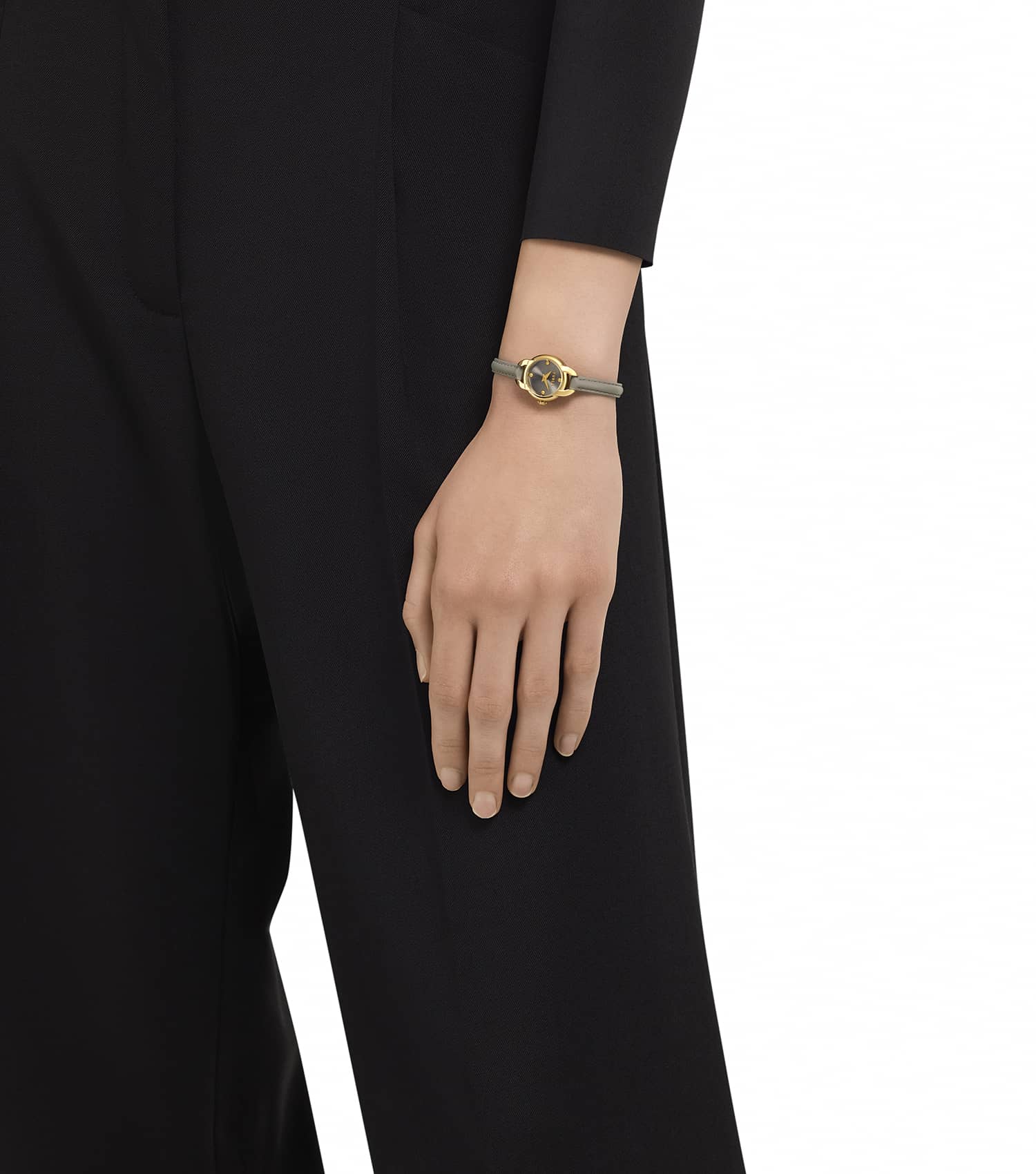 Yellow Gold case - Green leather strap - Green dial