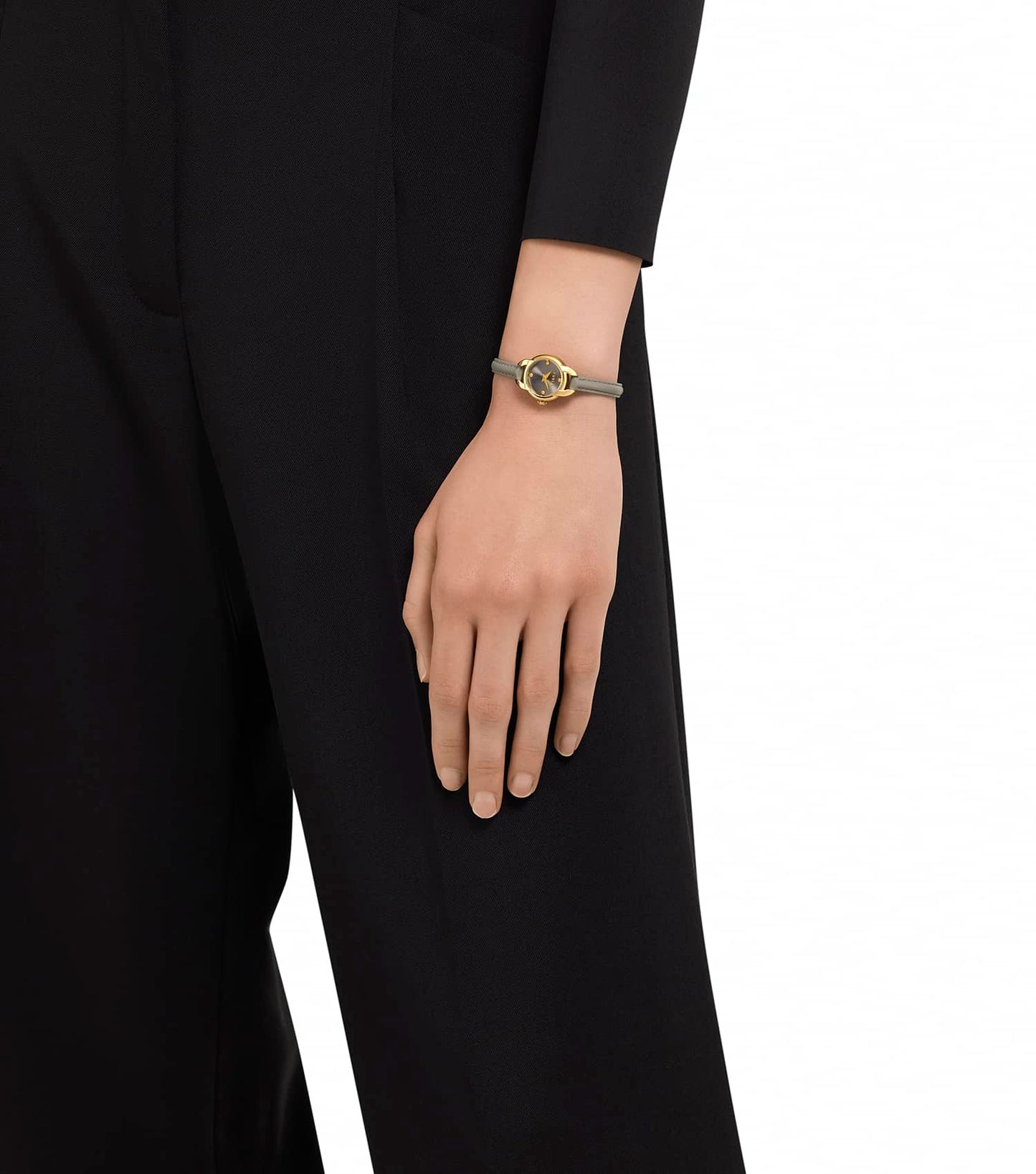 Yellow Gold case - Green leather strap - Green dial