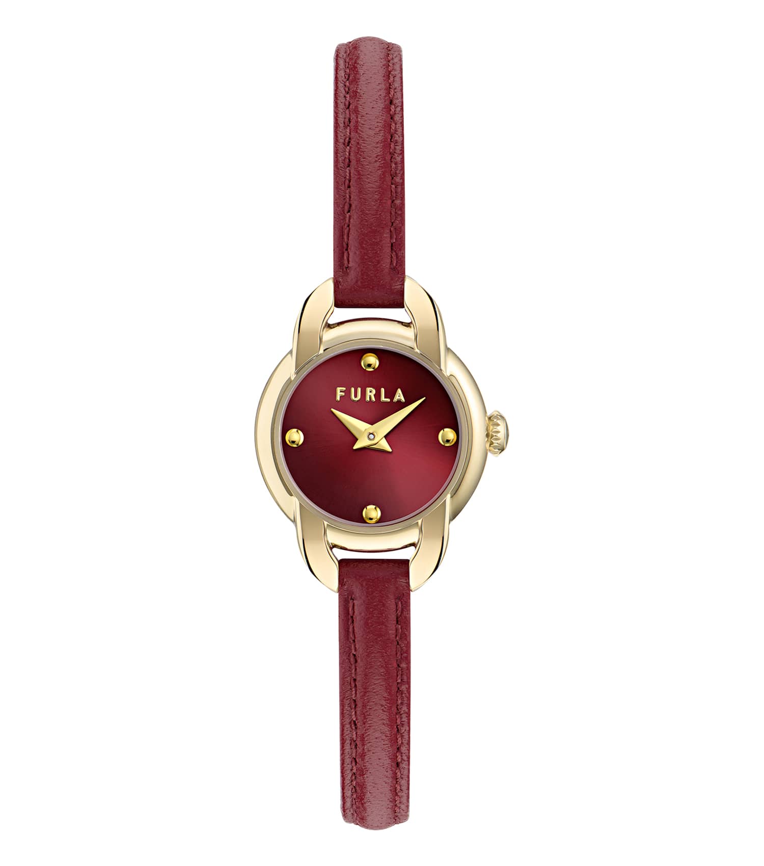 Yellow Gold case - Red leather strap - Red dial