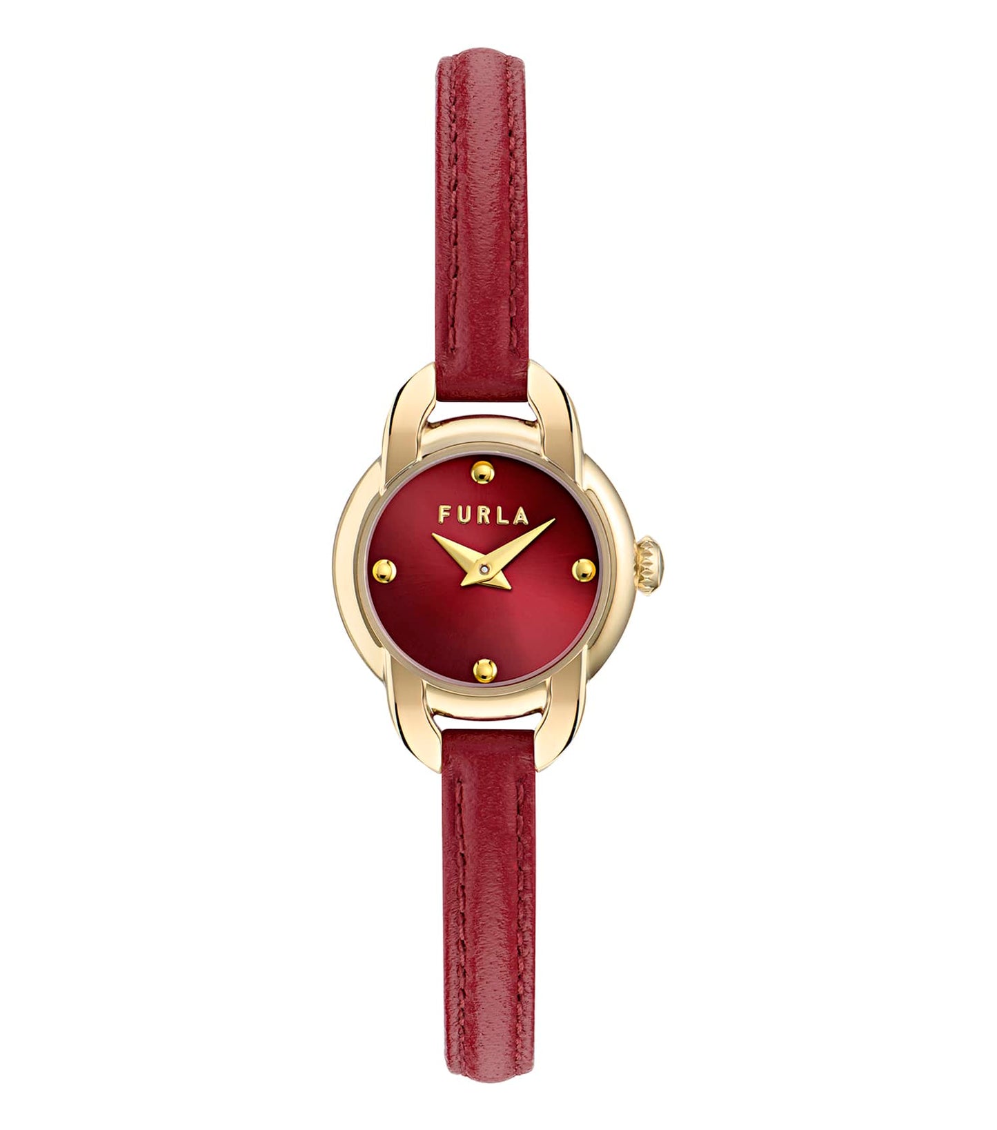 Yellow Gold case - Red leather strap - Red dial