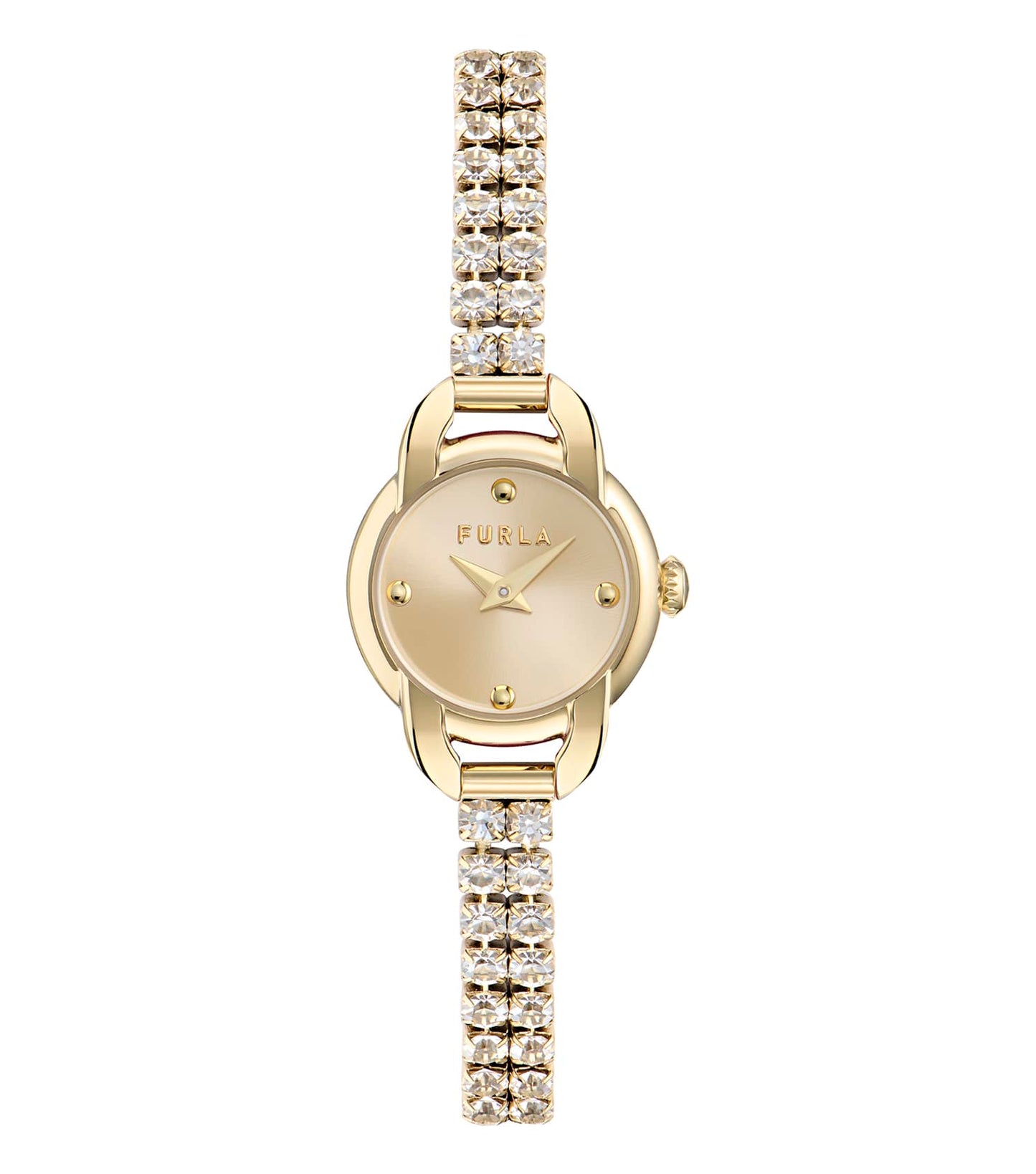 Yellow Gold case  - Yellow Gold bracelet w/crystals - Yellow Gold dial