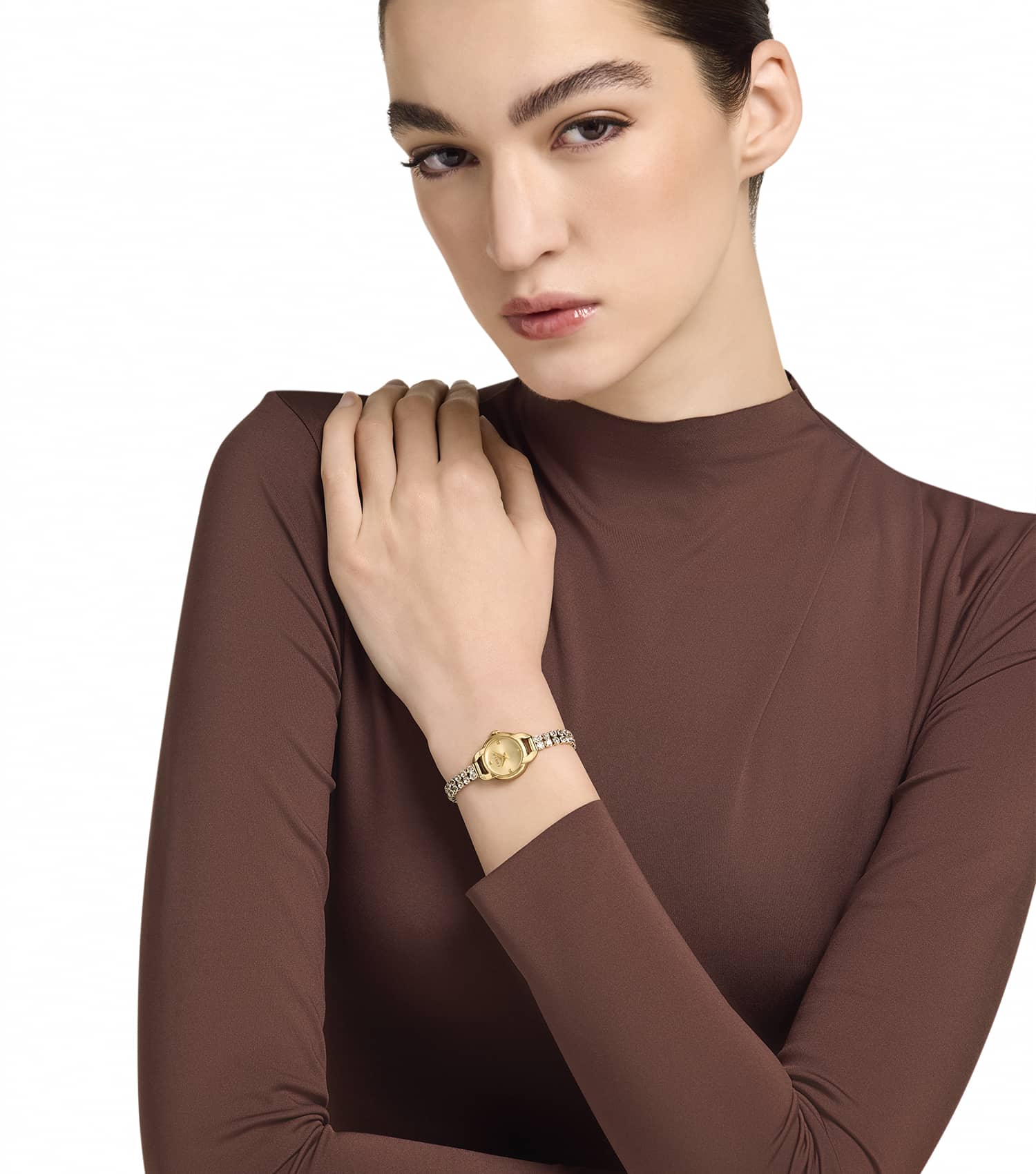 Yellow Gold case  - Yellow Gold bracelet w/crystals - Yellow Gold dial