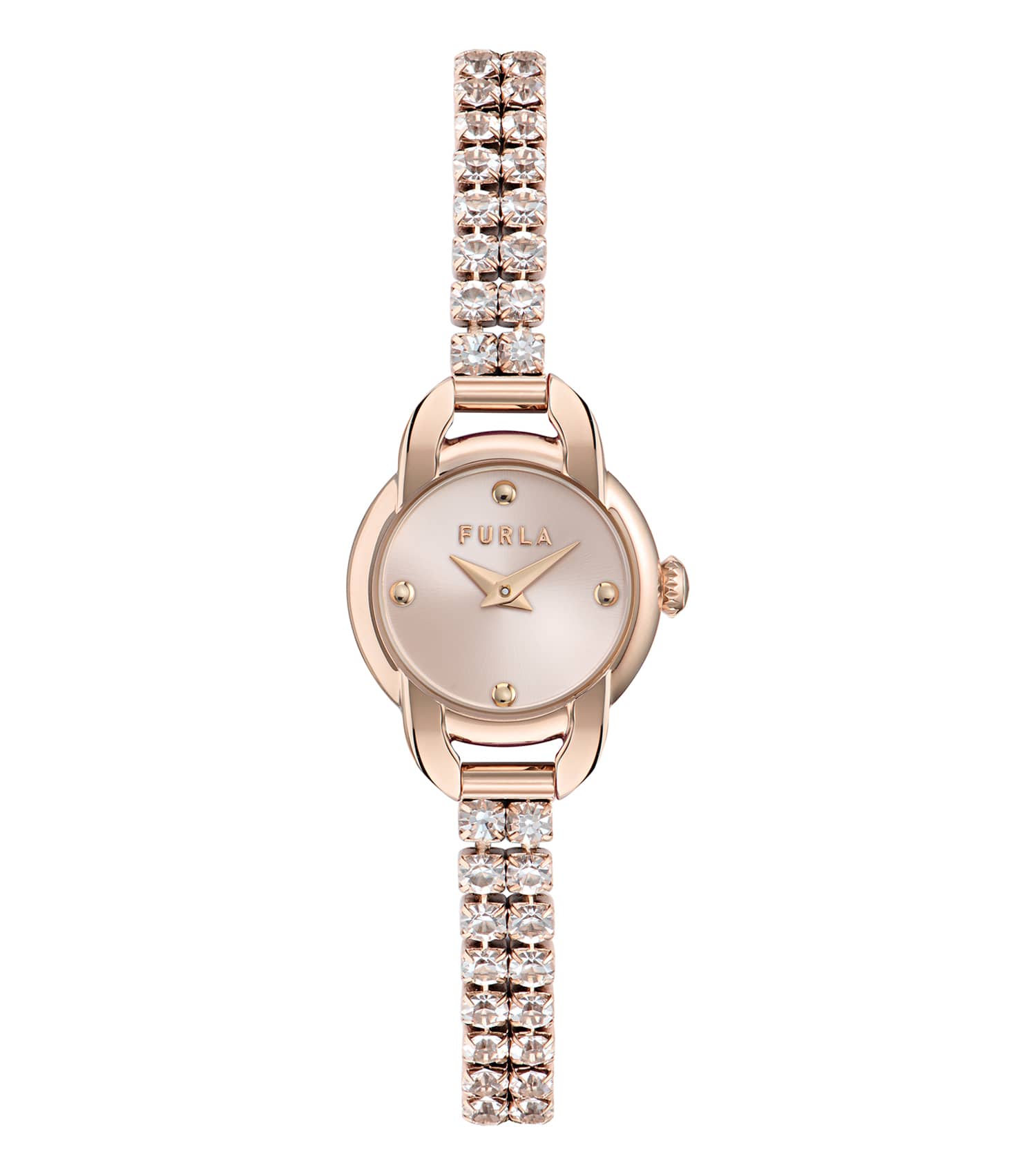 Rose Gold case  - Rose Gold bracelet w/crystals - Rose Gold dial