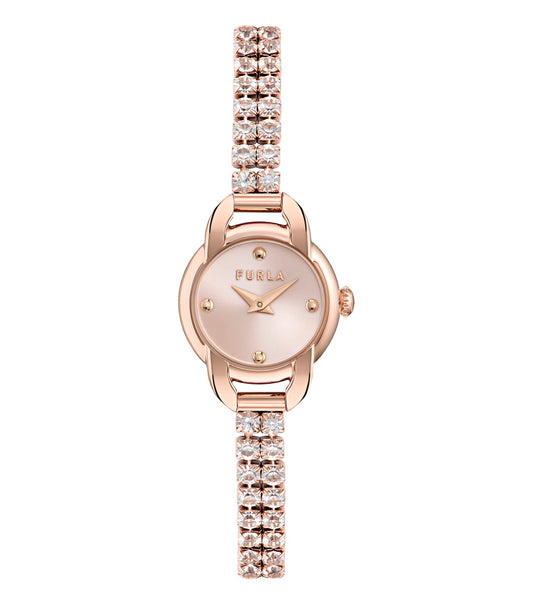 Rose Gold case  - Rose Gold bracelet w/crystals - Rose Gold dial