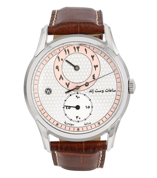 West End automatic watch in a single vibrant color; elegantly displayed at a 45-degree angle, showcasing fine craftsmanship.