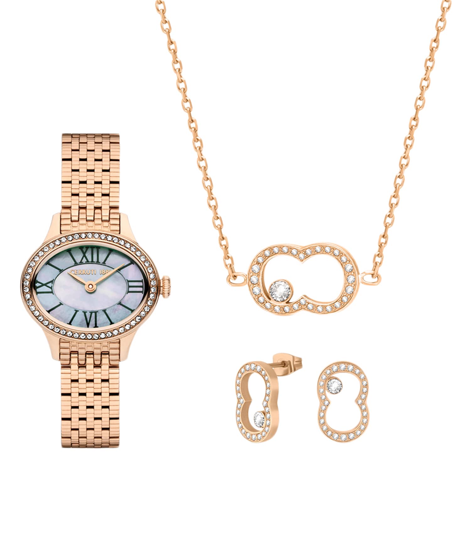 Cerruti 1881 Ladies Watch + Necklace + Earing Setbox