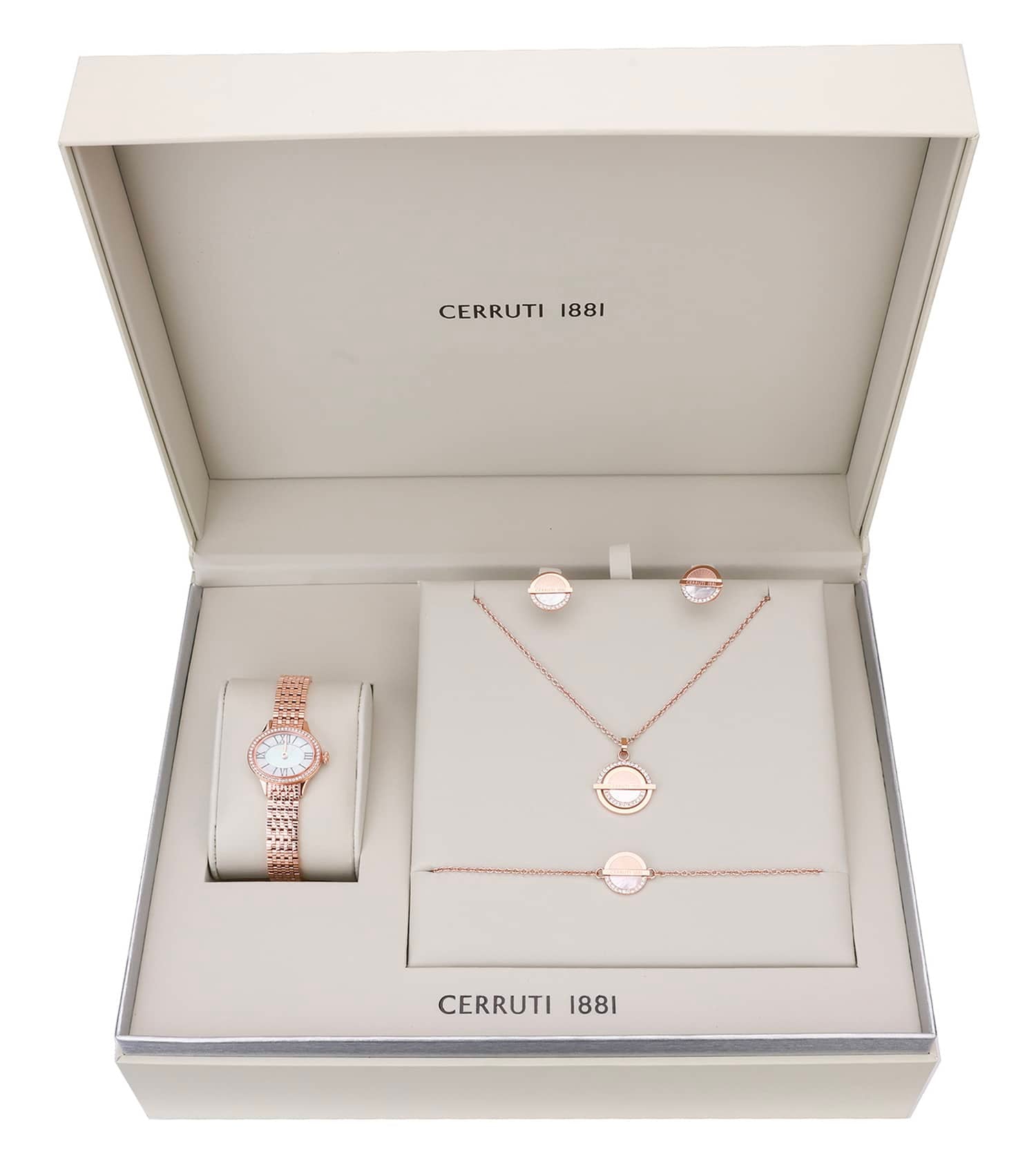 Cerruti 1881 Ladies Watch + Necklace + Earing Setbox