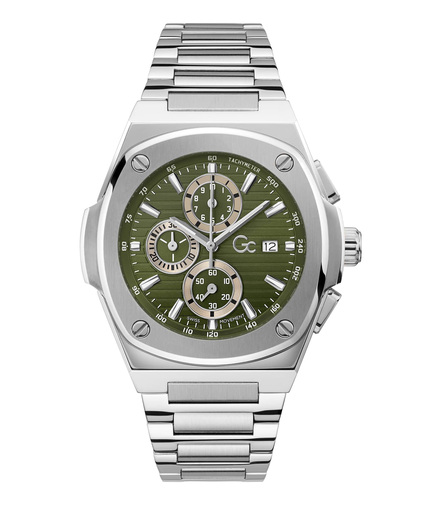 MEN GC COUSSIN SHAPE QUARTZ WATCH 44 MM