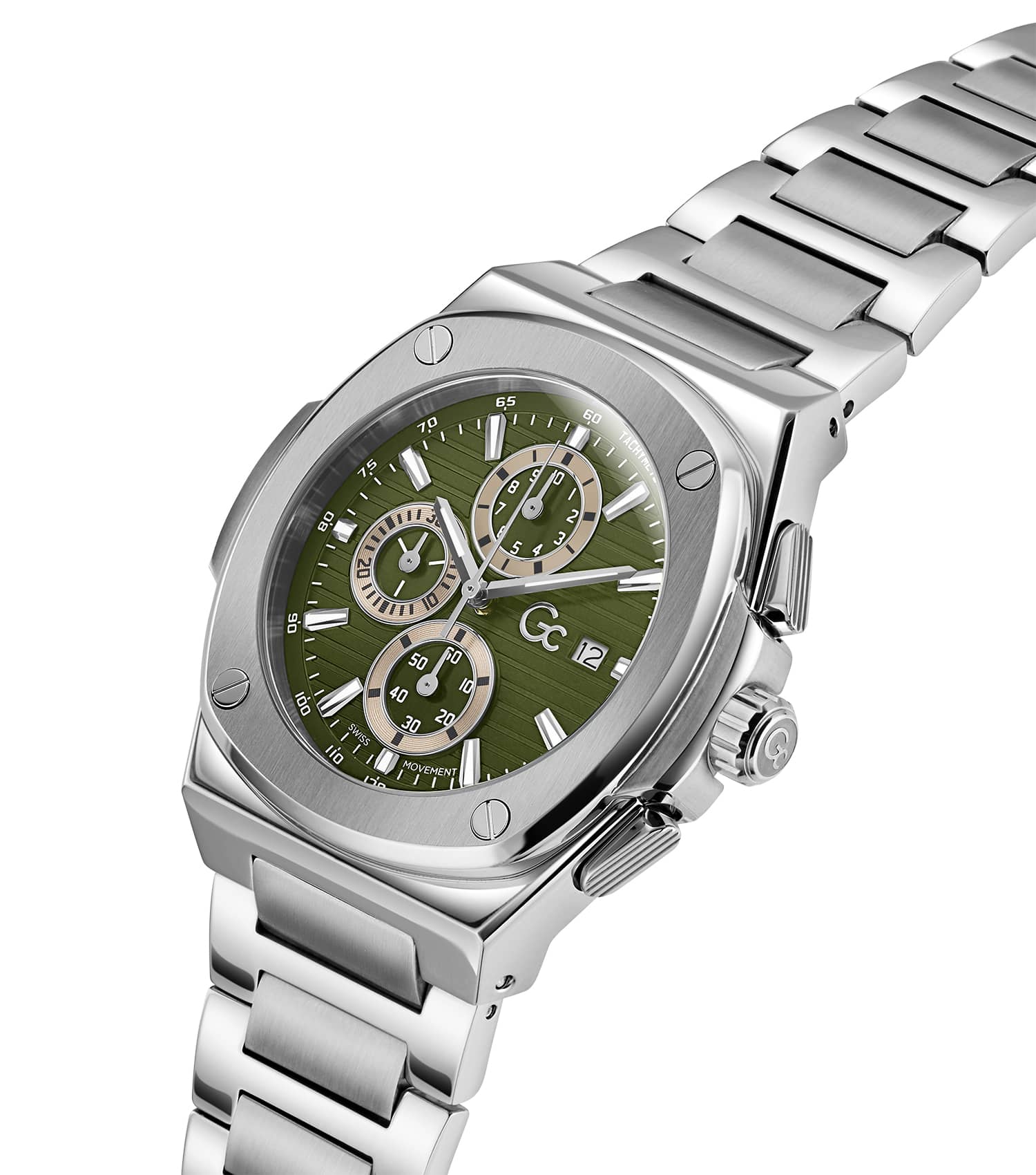 MEN GC COUSSIN SHAPE QUARTZ WATCH 44 MM