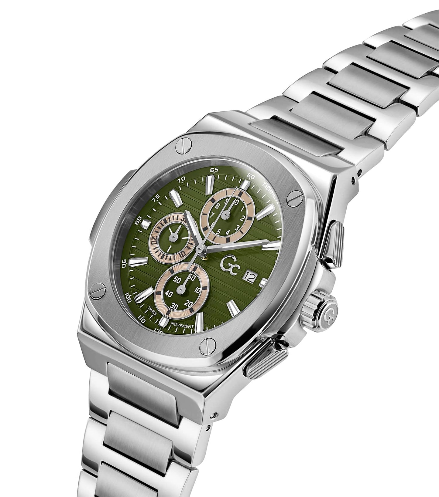 MEN GC COUSSIN SHAPE QUARTZ WATCH 44 MM