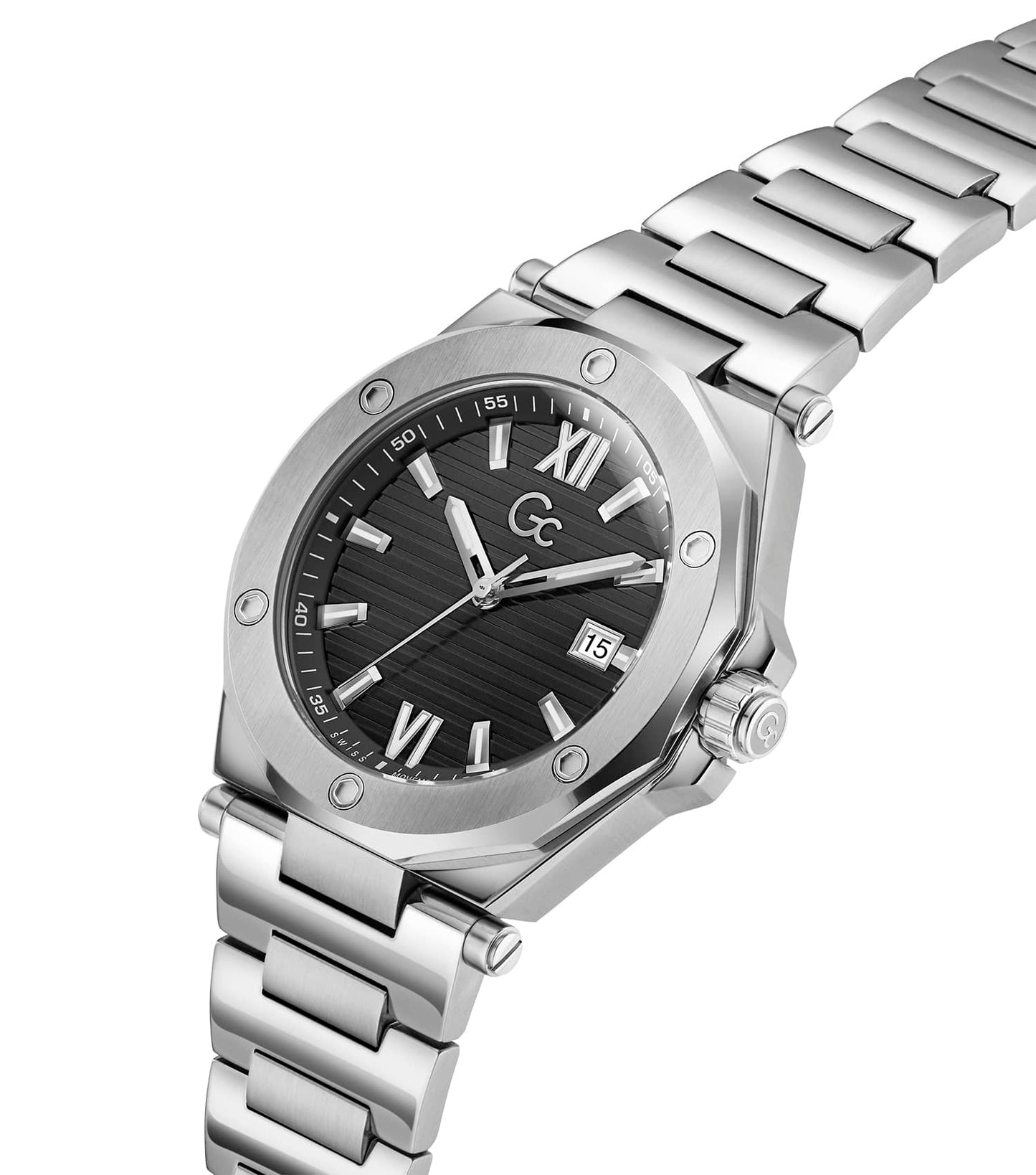 MEN GC LEGACY SLEEK QUARTZ WATCH 42 MM