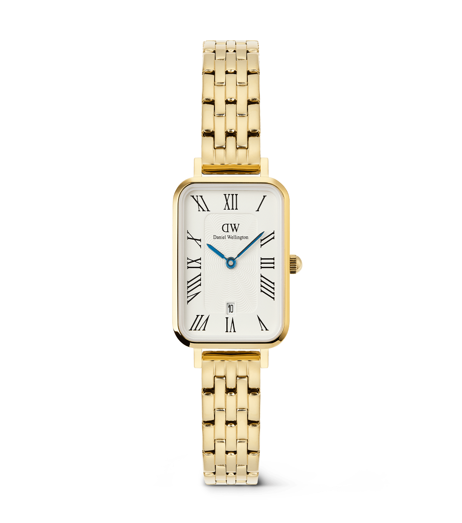 Quadro 20x26 Roman Numerals Date 5-link White Gold