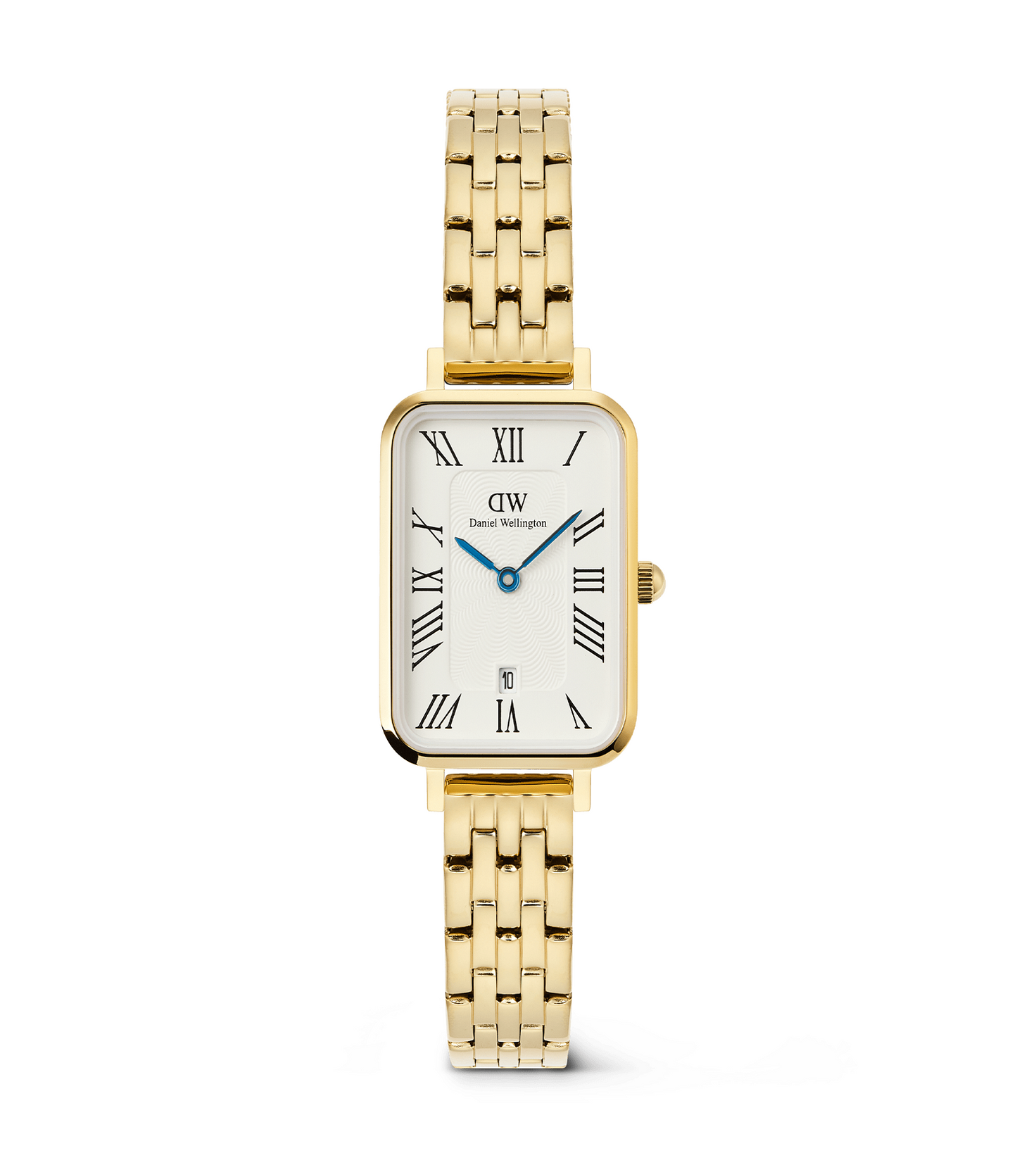 Quadro 20x26 Roman Numerals Date 5-link White Gold