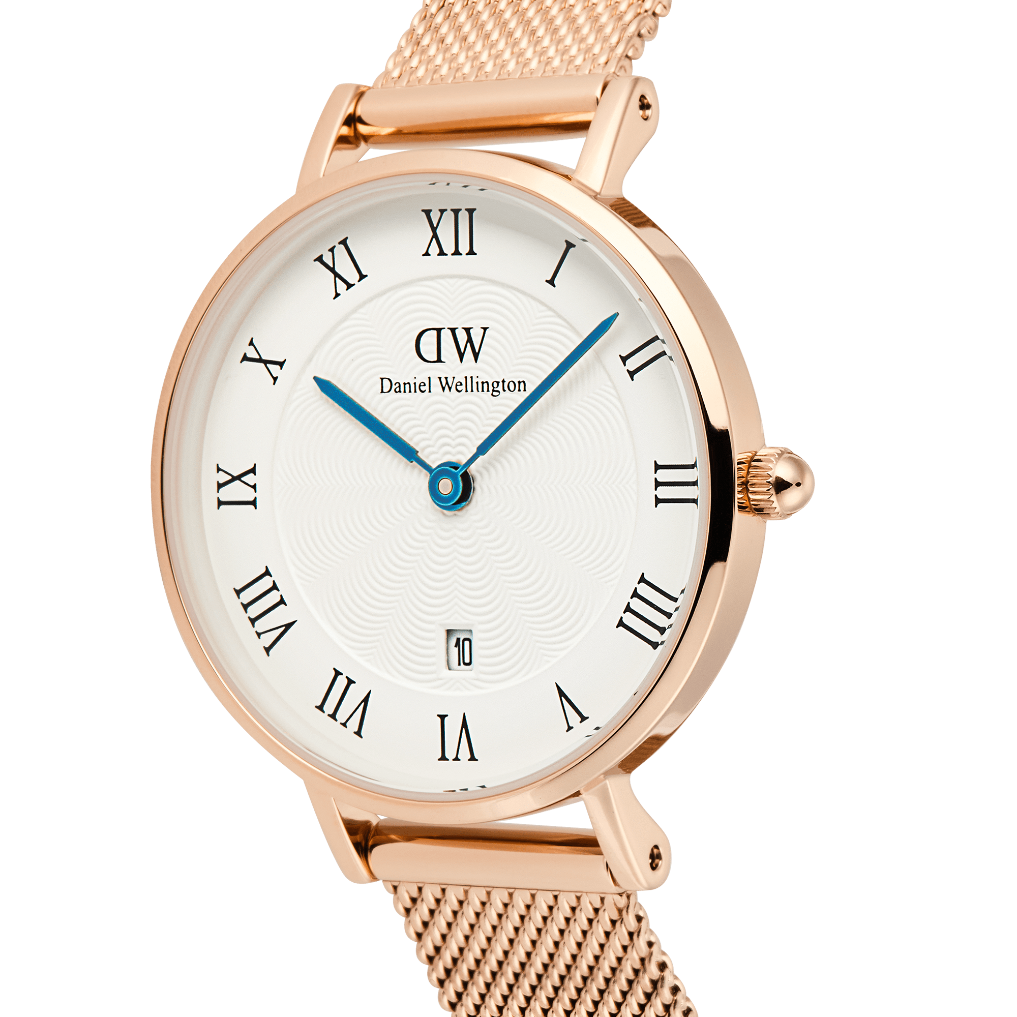 Petite 28 Roman Numerals Date Melrose White RG