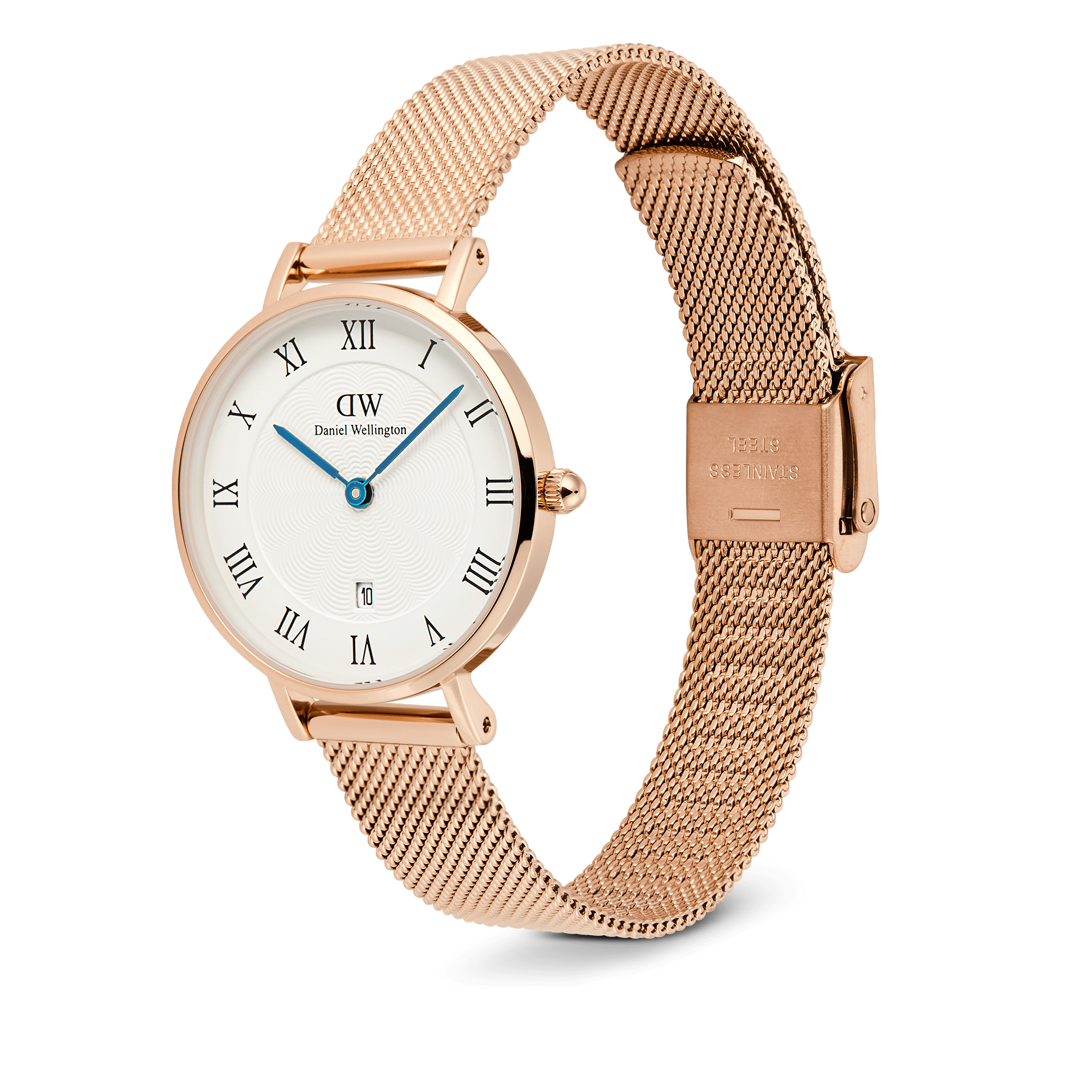 Petite 28 Roman Numerals Date Melrose White RG