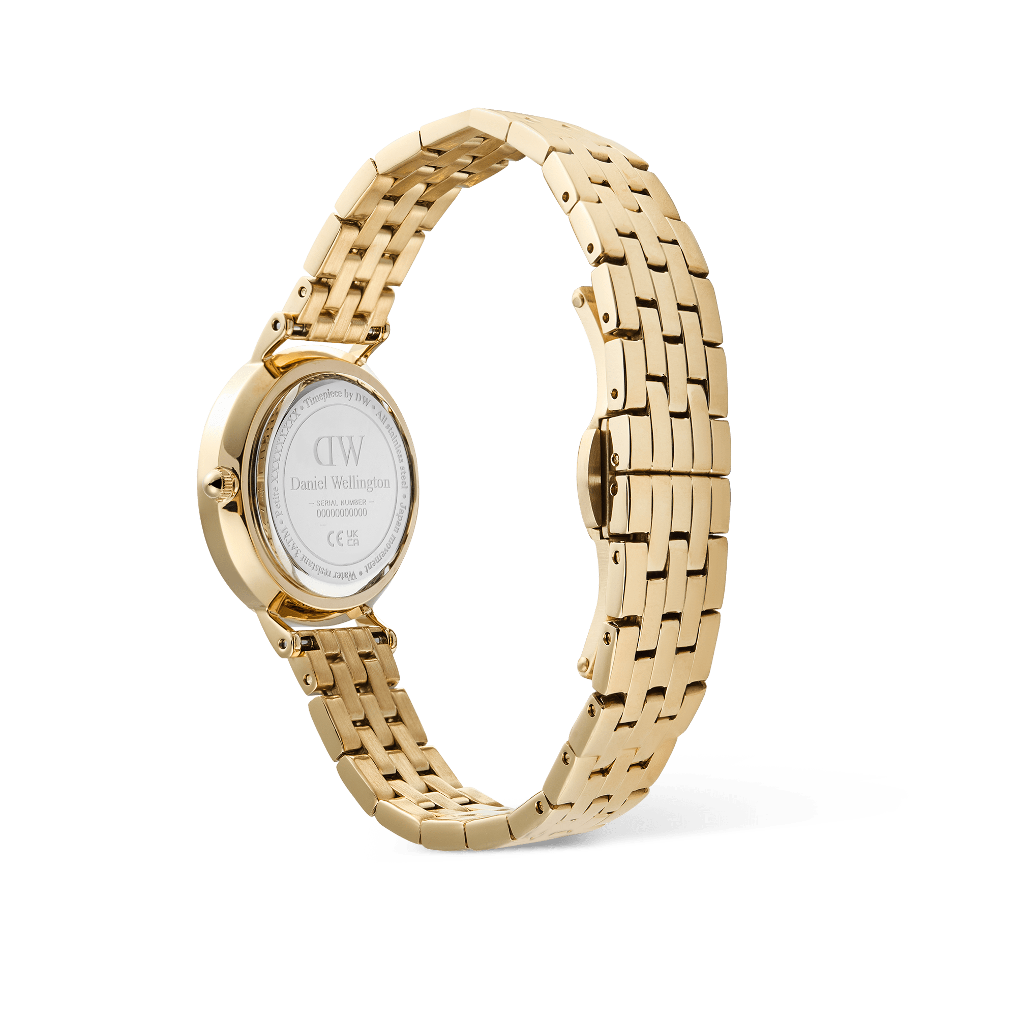 Petite 28 Roman Numerals Date 5-Link White G