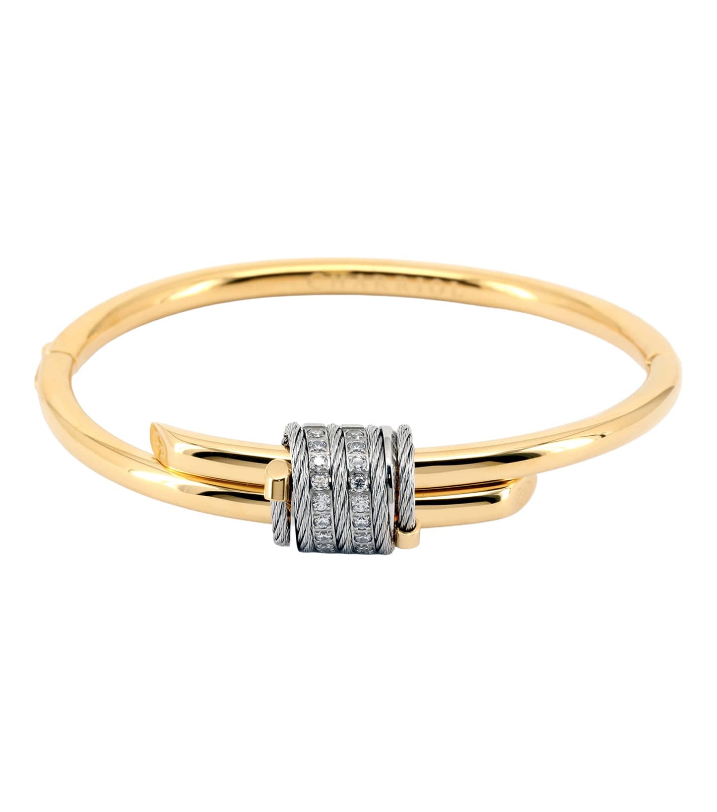 Cable Signature Promesse CZ Stones Bangle