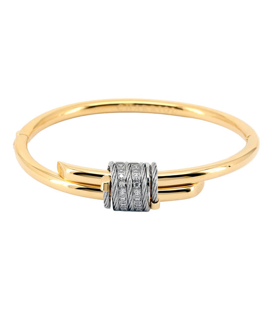 Cable Signature Promesse CZ Stones Bangle