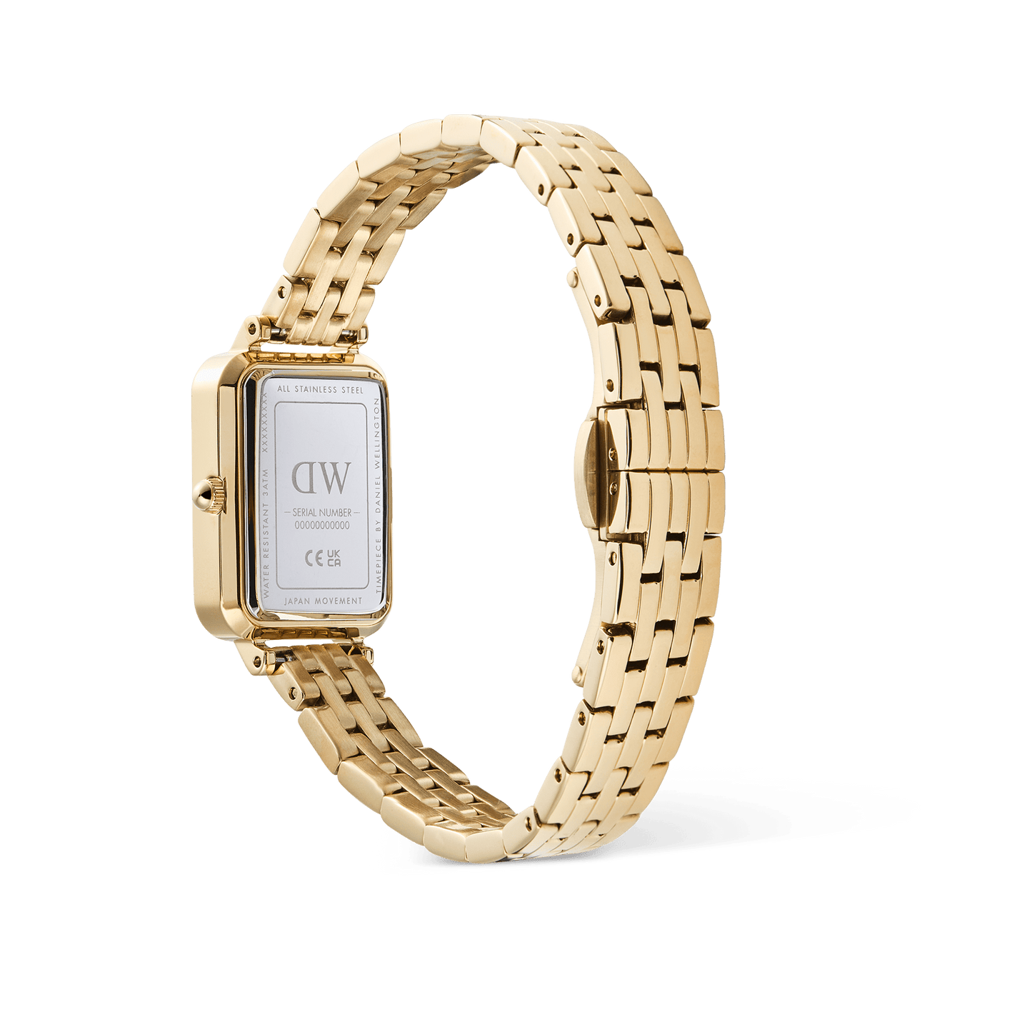 Quadro 20x26 Roman Numerals Date 5-link White Gold