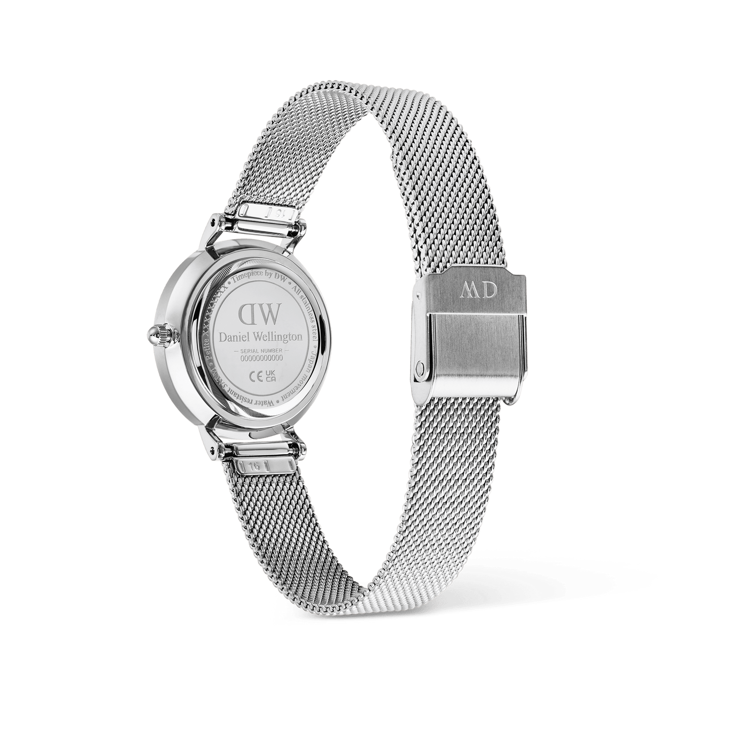 Petite 28 Roman Numerals Date Sterling White Silver
