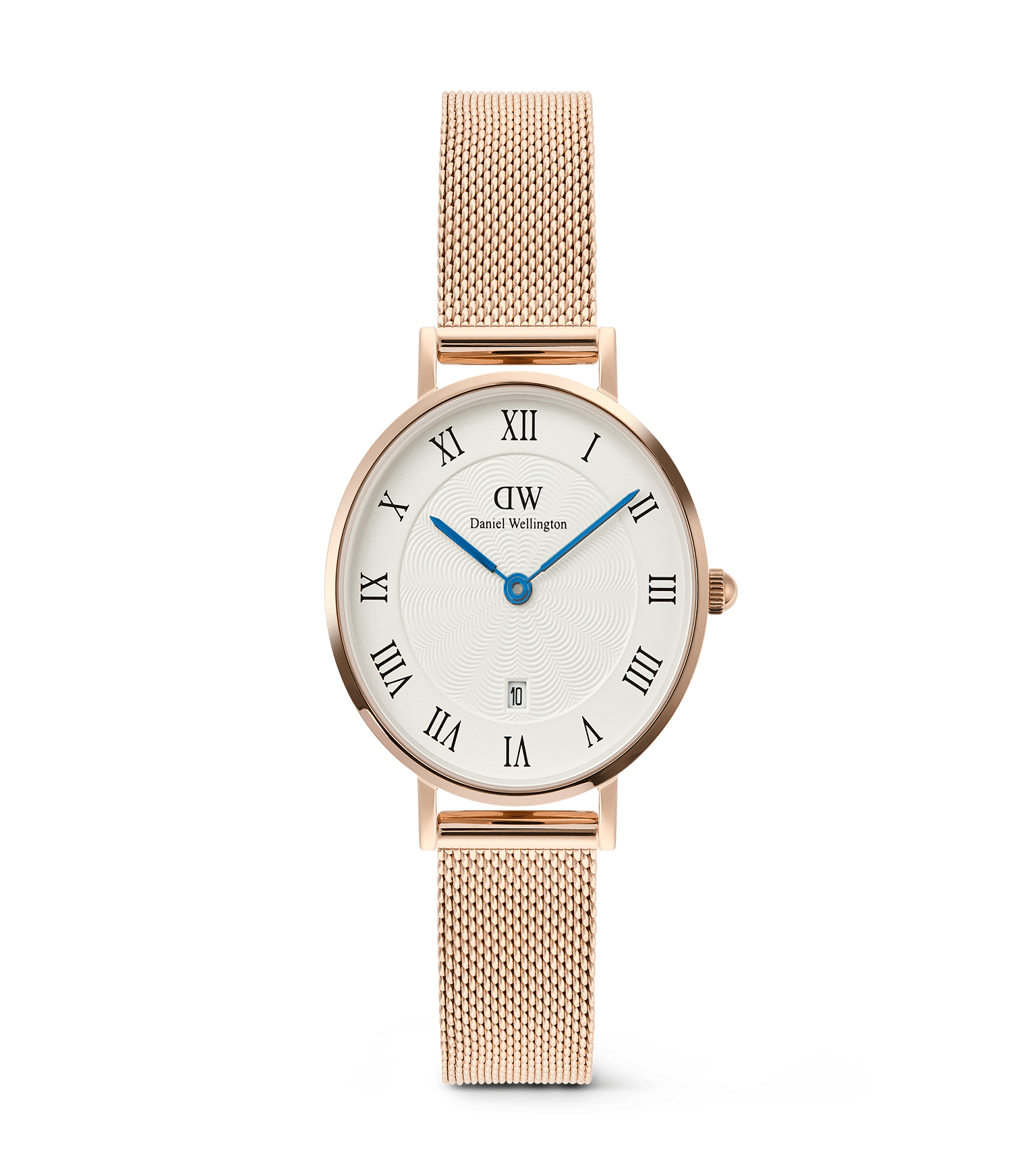 Petite 28 Roman Numerals Date Melrose White RG