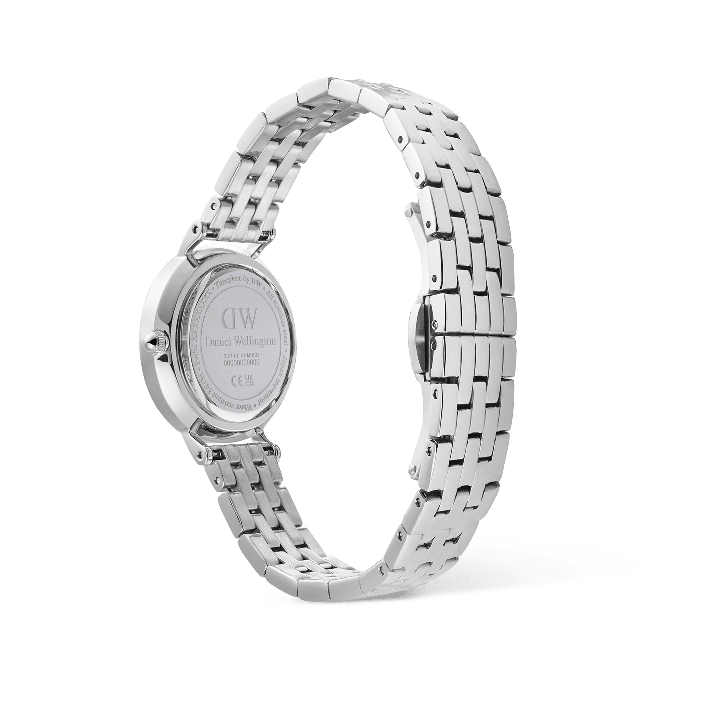 Petite 28 Roman Numerals Date 5-Link White S