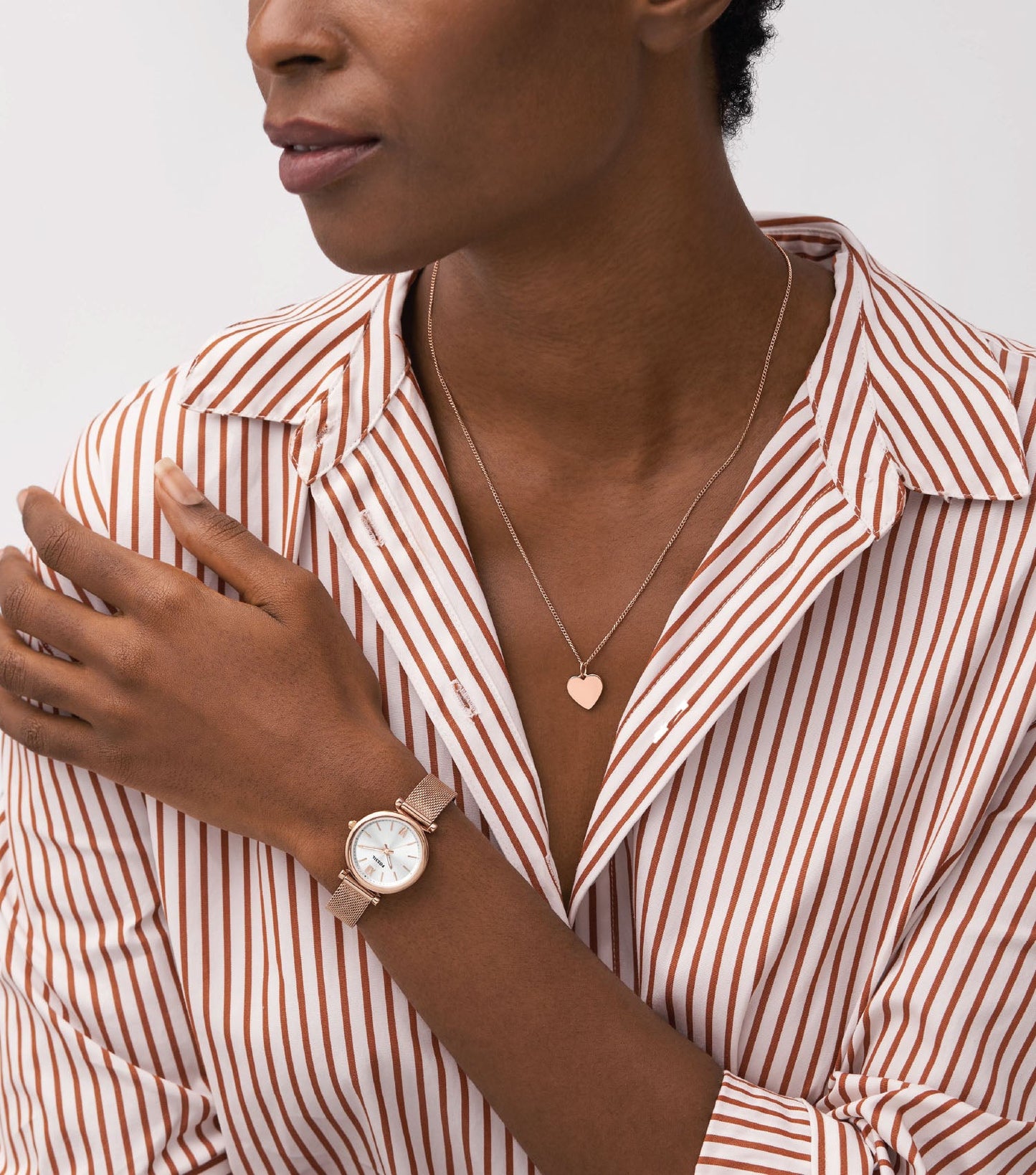 Rose Gold Stainless Steel Women's Watch with Rose Gold Strap