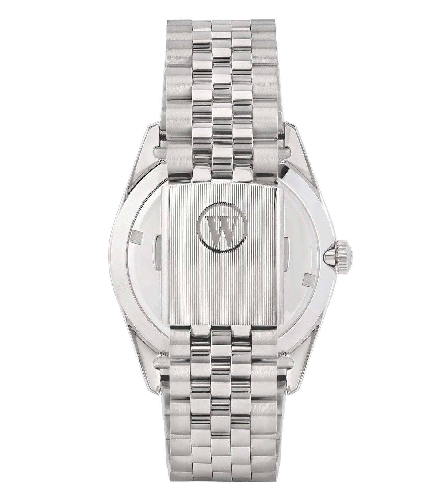 Men the Classics Automatic Watch 41mm with Silver Strap & Dial with Crystals